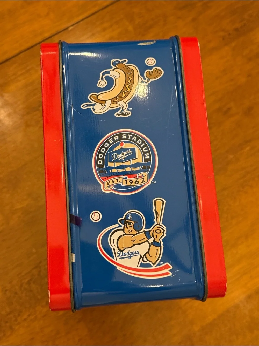 Los Angeles Dodgers Kids Tin Lunchbox - Red & Green 1999 new